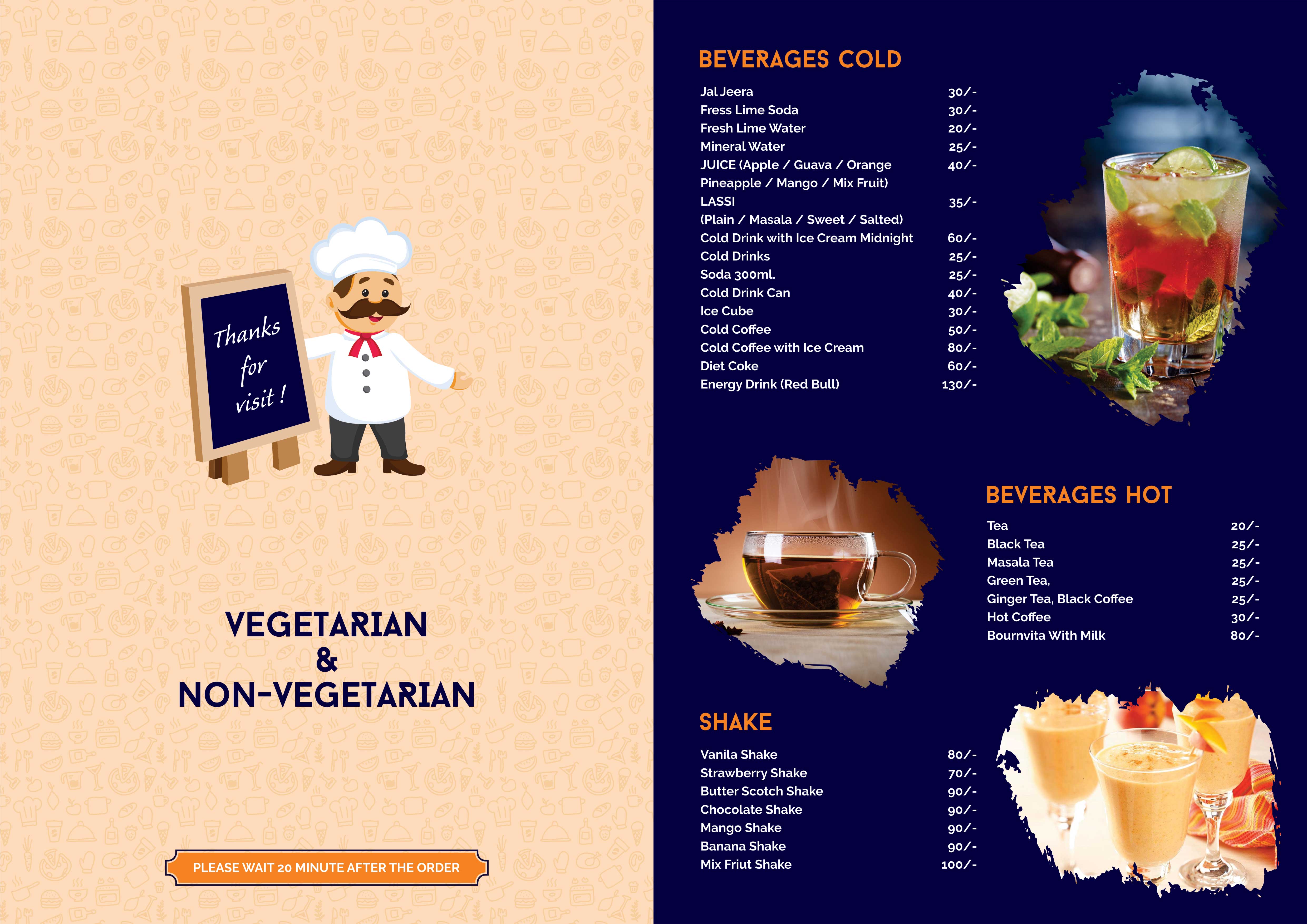 Restaurant menu print design by DudeGrafix
